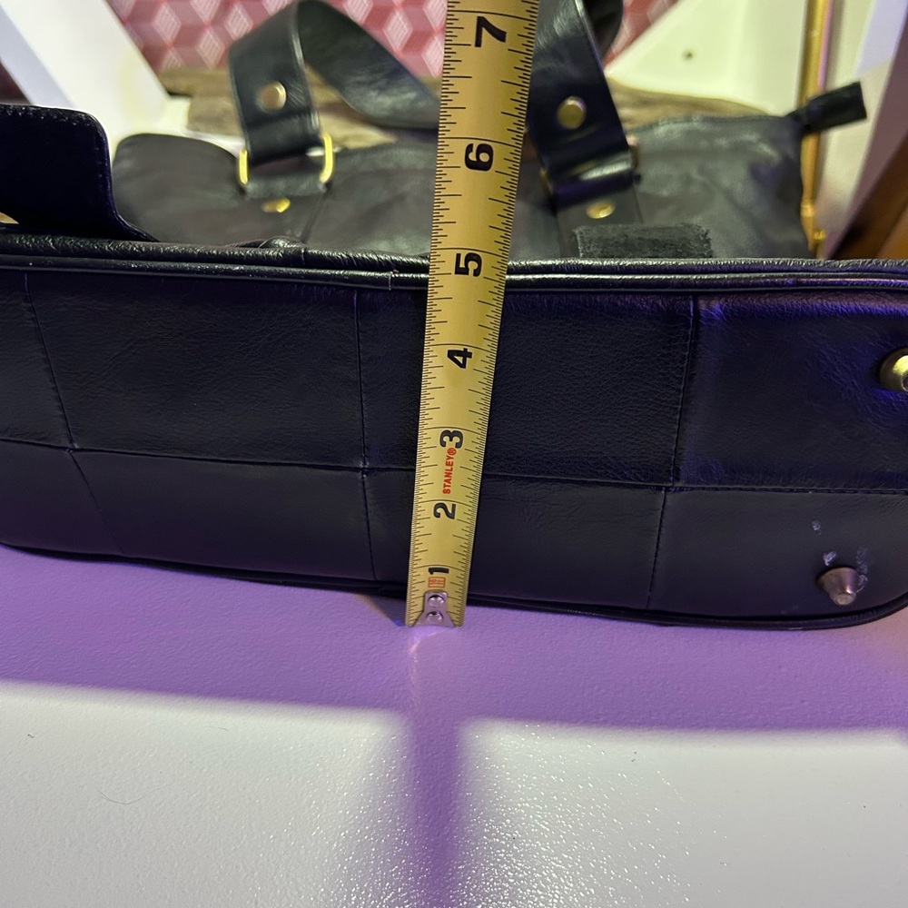 Chocolat Blu Black Shoulder Bag with Gold Accents - Picture 8 of 12
